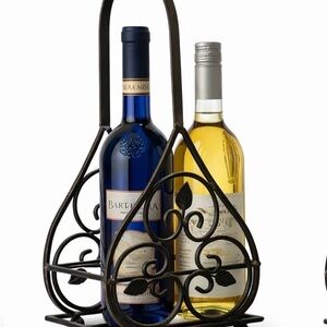 Vintage Wrought Iron wine bottle holder.